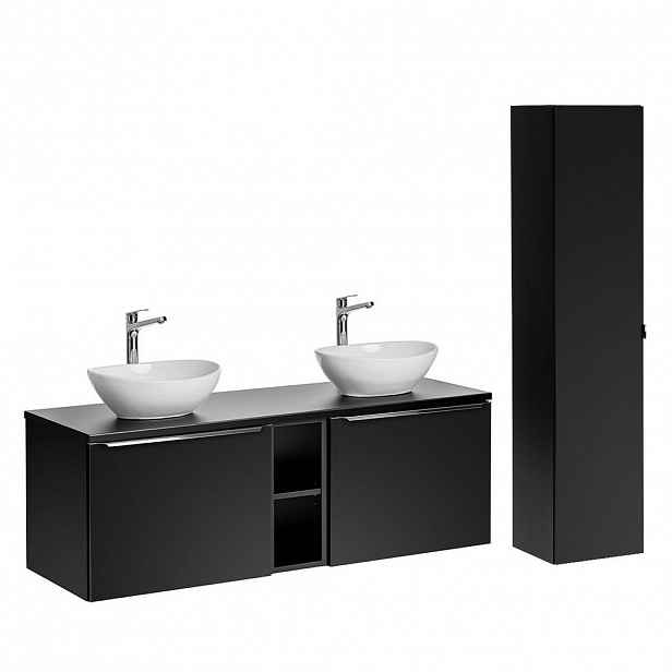 Petits-meubles KOUPELNOVÝ NÁBYTEK 140cm Eros 2er-Set Černá