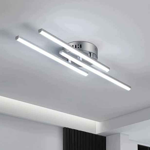 Stropní Led lampa závěsná stříbrná lustr moderní do obývacího pokoje 18W 6500K
