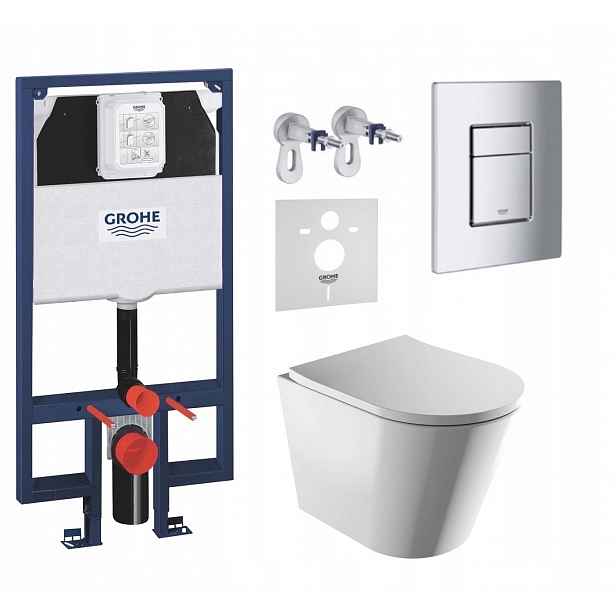 7v1 Wc Set, Stelaz Grohe Slim Wc Mísa Rim Silent Omnires Tlačítko