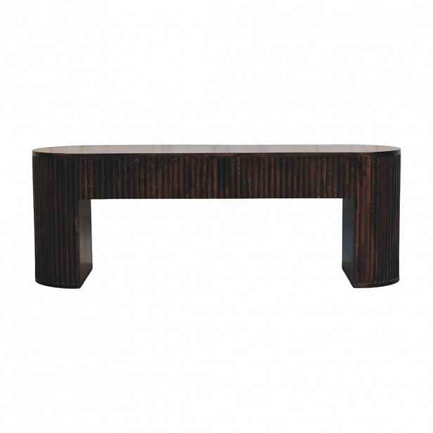 Artisan Furniture NOČNÍ stolek se dvěma zásuvkami, severskými nohami, hnědý.