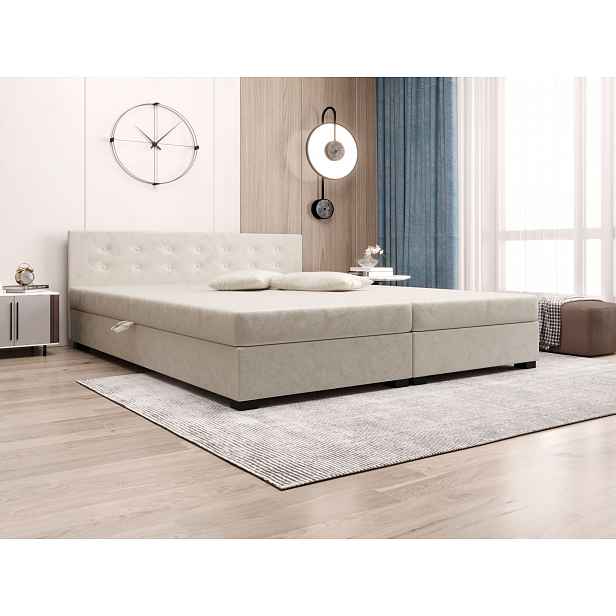 Manželská postel 160x200 AJKA DOUBLE 2 - ecru