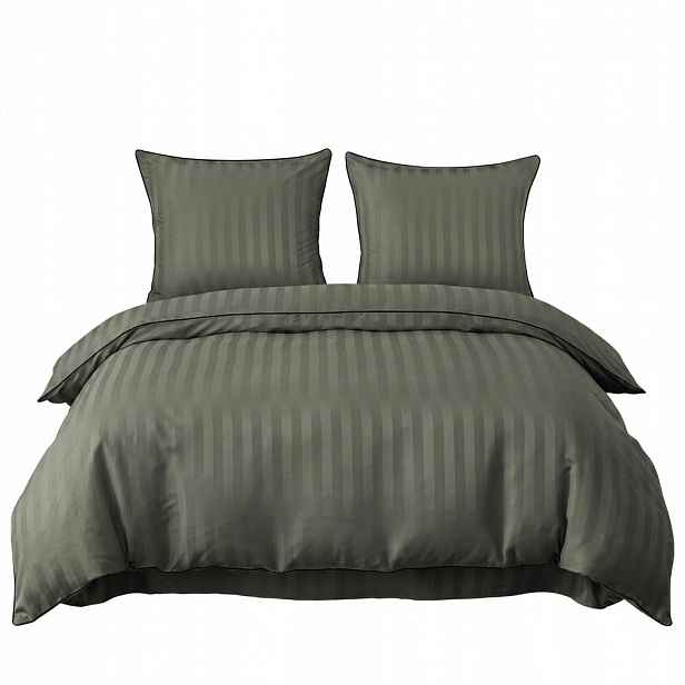 Sada Povlečení Cotton World Damašek 160X200 Povlečení 70X80 Šedá