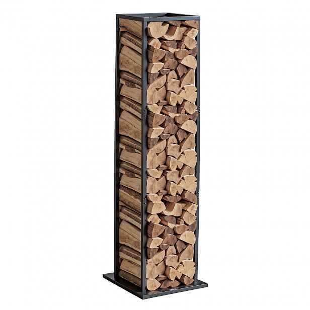 TEMU VEVOR Vnitřní stojan na dřevo, 33 × 32 × 112 cm držák na , unese až 45 kg, vysoký stojan na dřevo, práškově lakovaný ocelový držák na dřevo,