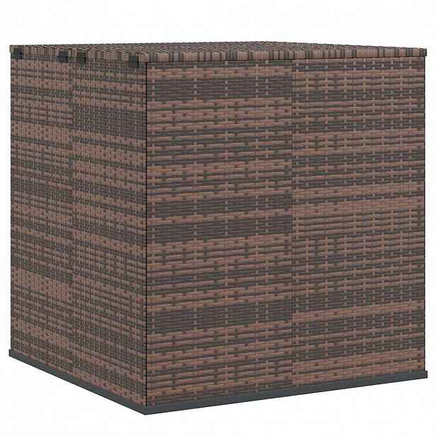 vidaXL Zahradní úložný box PE ratan 100 x 97,5 x 104 cm hnědý