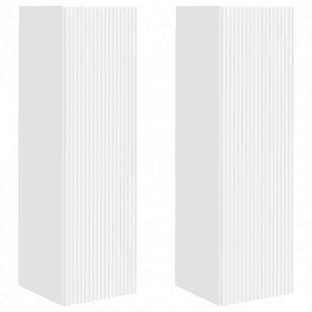 vidaXL TV wall cabinet 2 ks Bílá Kompozitní dřevo