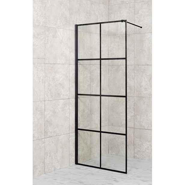 Olsen Spa  OLBALBO80BC - Walk-in sprchový kout ALBOX BLACK
