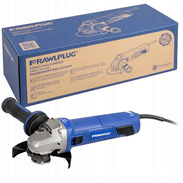 Rawlplug R-PAG-1251500V Úhlová Bruska 125 mm 1500 W S Regulací Rychlosti
