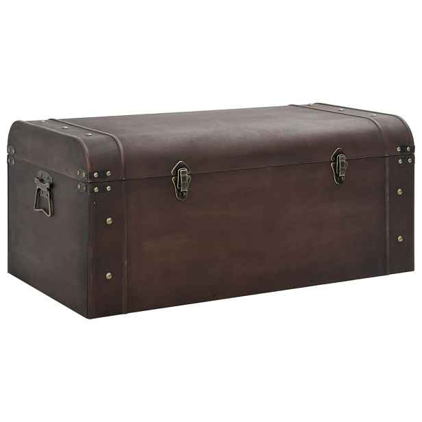 vidaXL Truhla se západkami tmavě hnědá 79,5 x 39,5 x 39,5 cm překližka