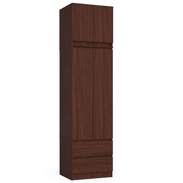 Ak furniture Šatní skříň s nástavcem STAR 60 cm wenge