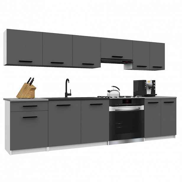 B BELINI GROUP KUCHYŇSKÁ LINKA Italia 2 240 cm, s pracovními deskami, Šedá