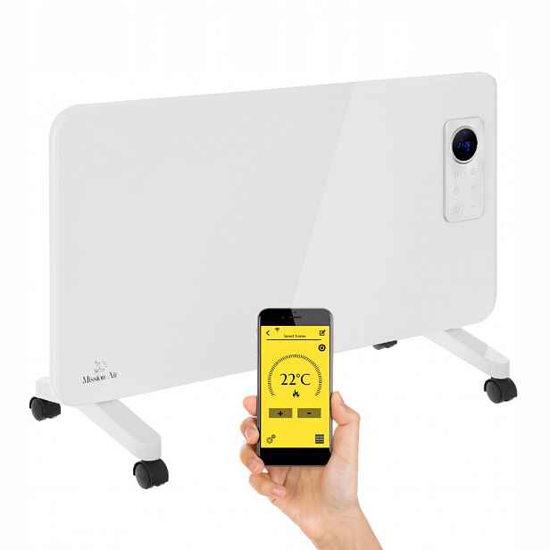 Energeticky Úsporný Elektrický KONVektorOVÝ Ohřívač 1500 W Eco WiFi termostat