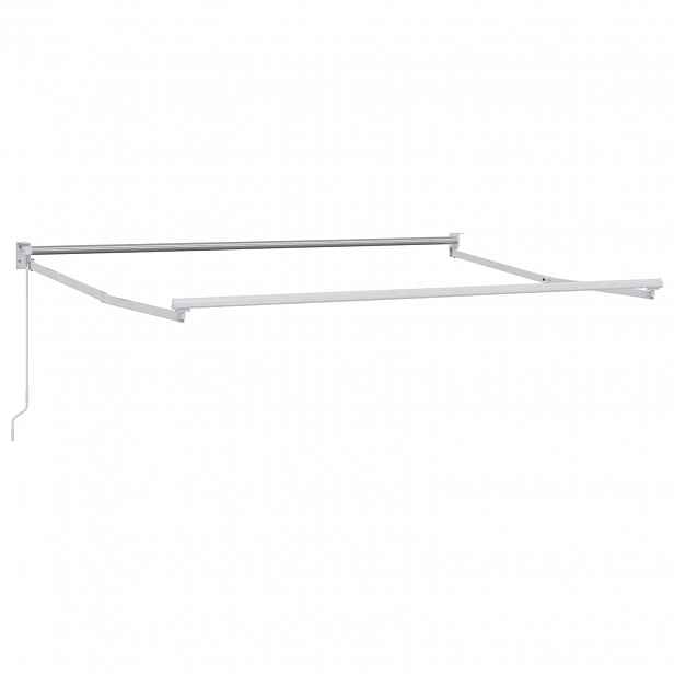 vidaXL Manual Awning Frame 2,5 x 2 m Bílá Powder-Coated Aluminium