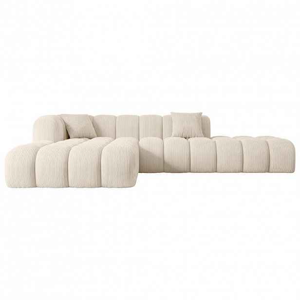 ALTDECOR ROHOVÁ SEDACÍ SOUPRAVA s otomanem vlevo OLEA-L2 – 289 × 176 × 71 cm, béžová