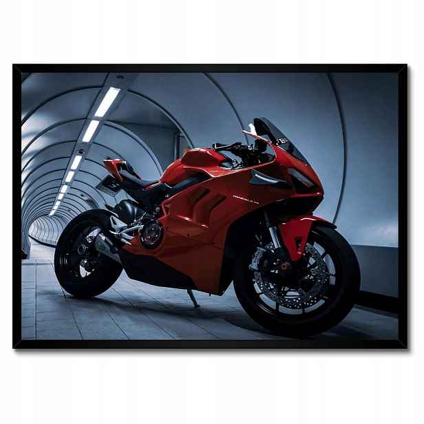 Plakáty v rámu 70x50 Červené Ducati Panigale
