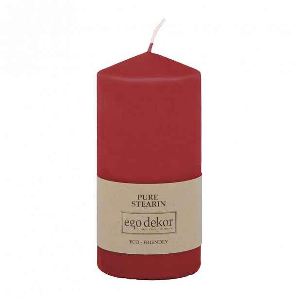 Červená svíčka Baltic Candles Eco Top, výška 14 cm
