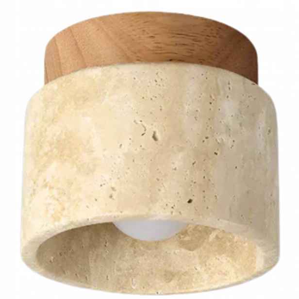 Halogenová nástěnná lampa Tuba Stropní svítidlo kamenná Trawertyn