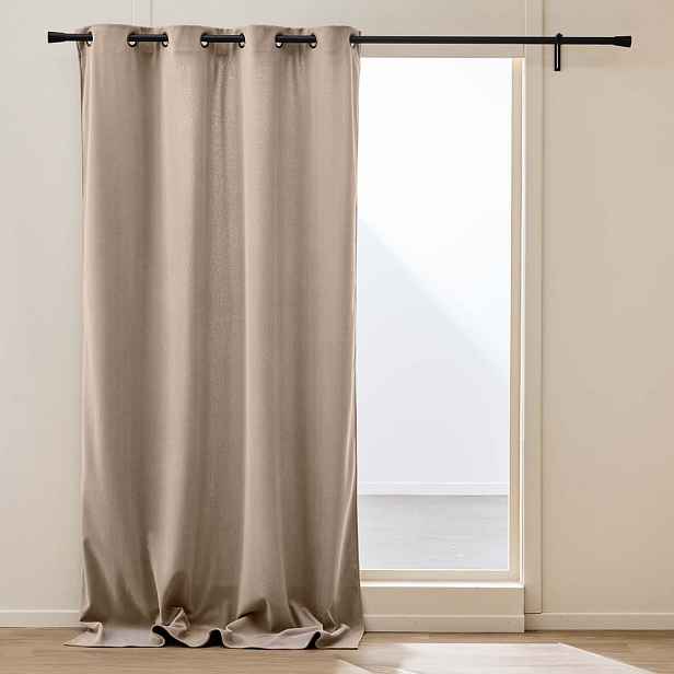 Hnědý manšestrový termo závěs 140x260 cm Madison – douceur d'intérieur