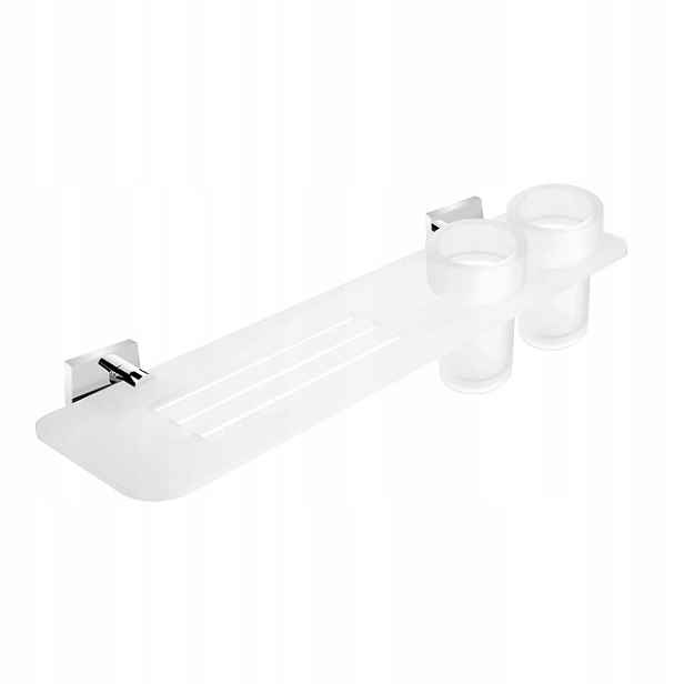Nimco Keira police do koupelny z plexiglass se sklenkami Ke X350-58DW-26