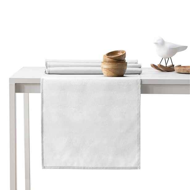 Restilo Sada ubrusu a běhounu na stůl AmeliaHome VESTA 115x300+35x300 cm bílá