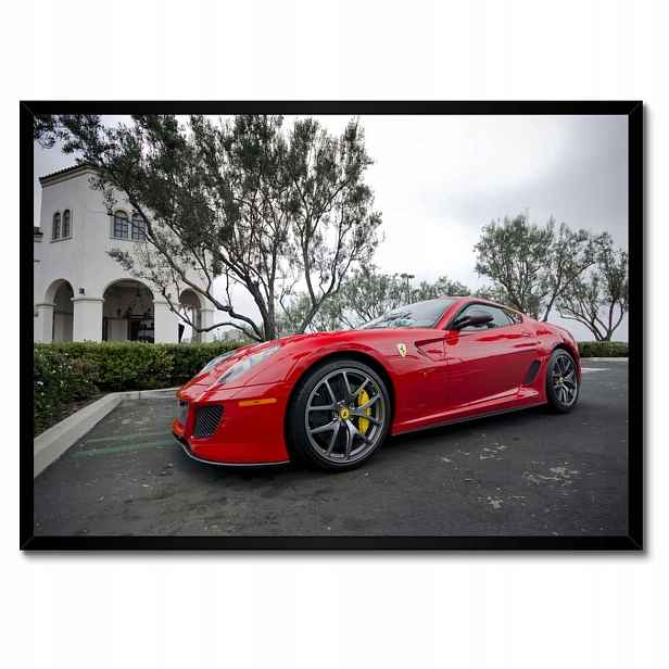 Plakáty v rámu 70x50 Červené auto Ferrari