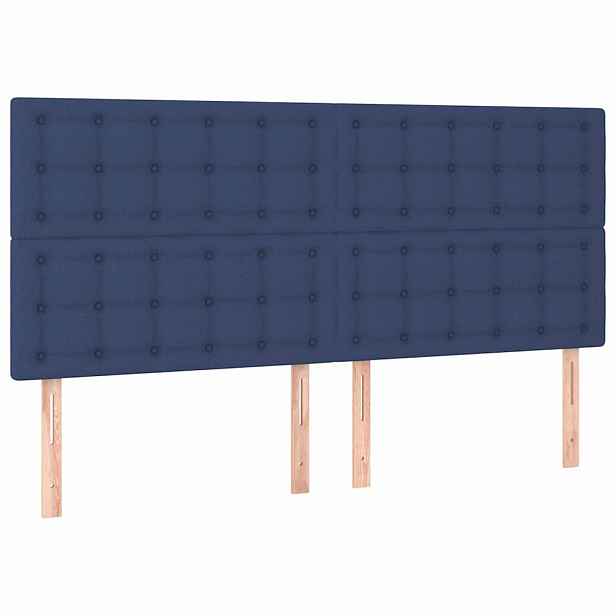 vidaXL Čelo postele modré 180x5x118/128 cm látkové