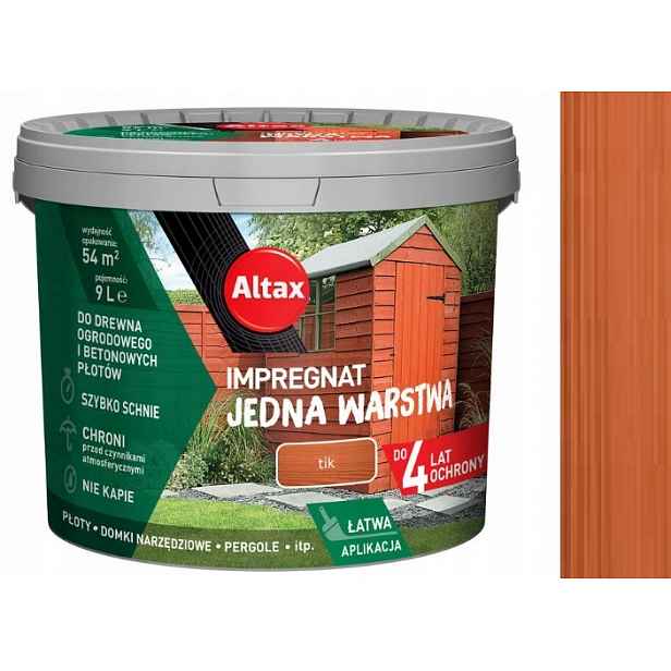 Altax Impregnační Přípravek Na Zahradní Dřevo 9 L Tik Tek