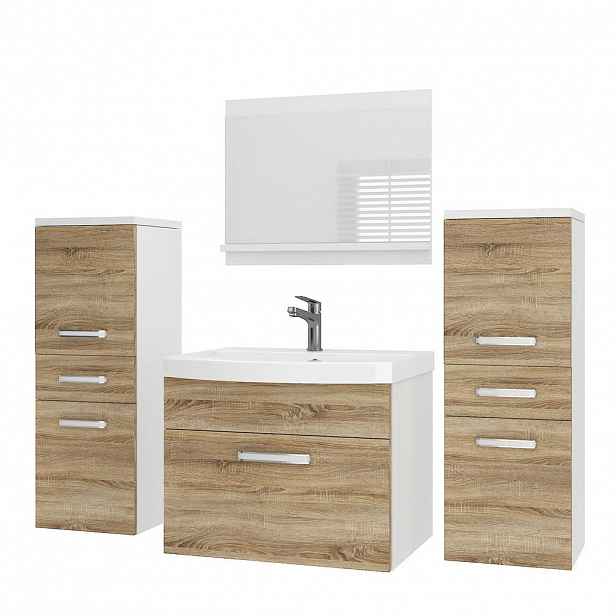 B BELINI GROUP KOUPELNOVÝ NÁBYTEK Koupelnová SADA PRI M4, Dub Sonoma matný, 120 cm