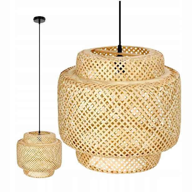 Dekorativní závěsná lampa ve stylu Boho Bambusová stropní lampa E27