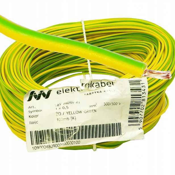 Kabel Lgy 0,5 mm ž/o 100 m 500 V