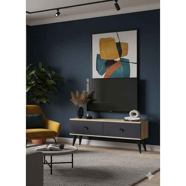 TV stolek Mona 120 - Sapphire Oak, Anthracite