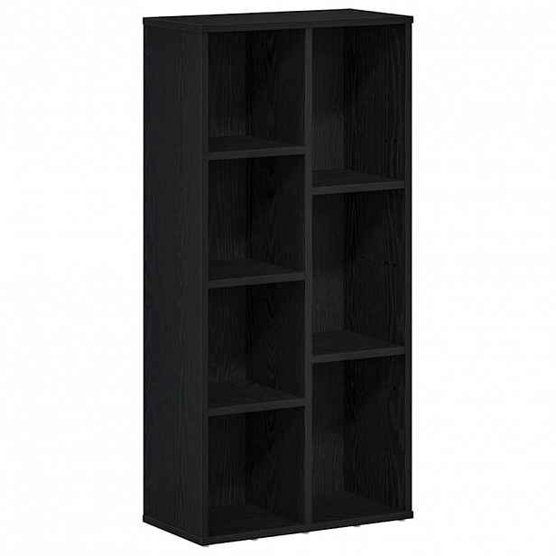 vidaXL Knihovna černý dub 50x25x104 cm kompozitní dřevo