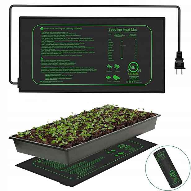 Vyhřívací Podložka Pro Rostliny Termostat 21W Sazenice klíčků 25 cm x 52,5 cm
