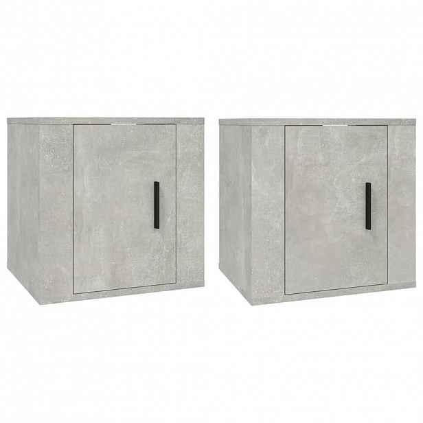 vidaXL Nástěnné TV skříňky 2 ks betonově šedé 40 x 34,5 x 40 cm