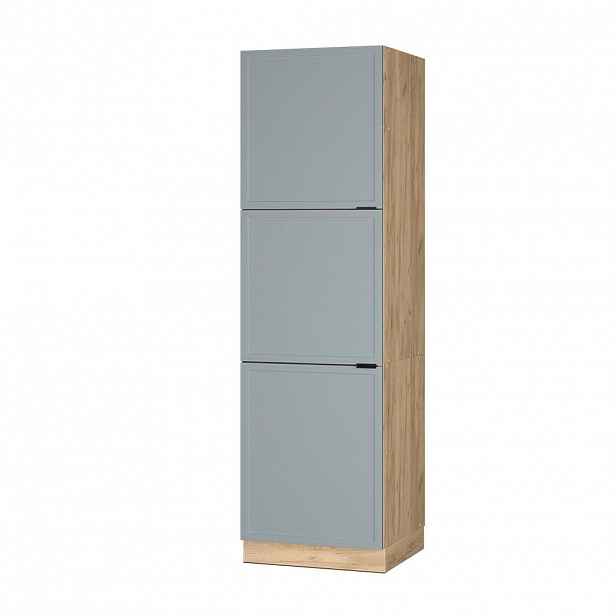 Vicco VYSOKÁ SKŘÍŇ Fame-Line, Světle modrošedá/Zlatý mocný dub, 60 cm