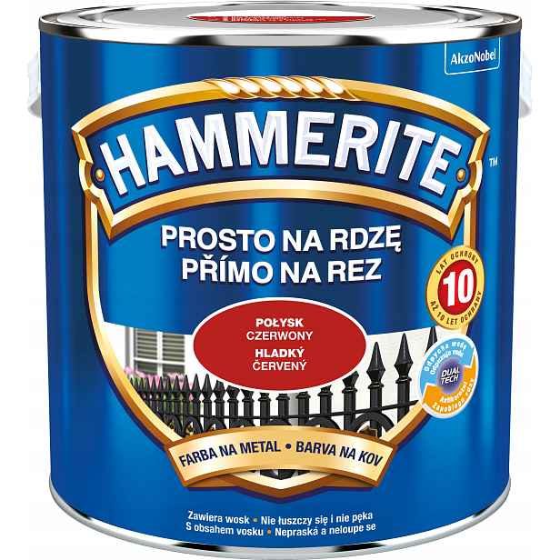 Hammerite Barva Na Rez 2,5L Červený Lesk