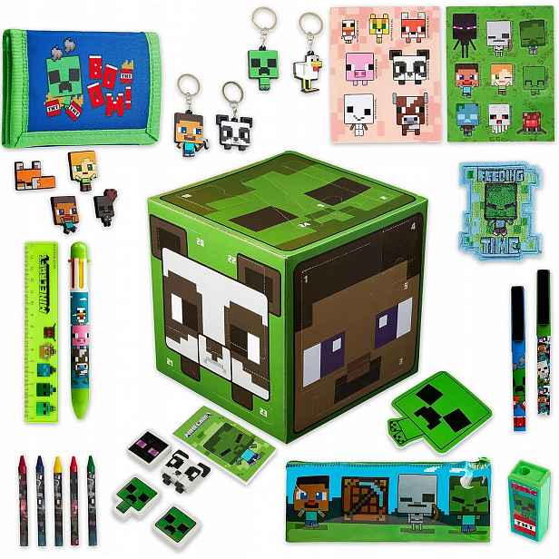 Minecraft Stojící Adventní Kalendář Pro Děti Notes Dárek XL