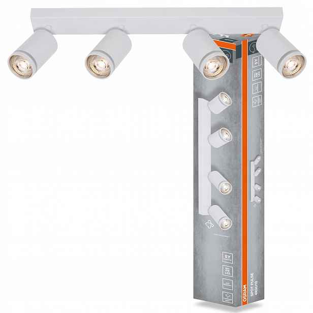 Nástěnné svítidlo Stropní Svítidlo Reflektor Led Spot 4x GU10 Bílý Pulse Osram