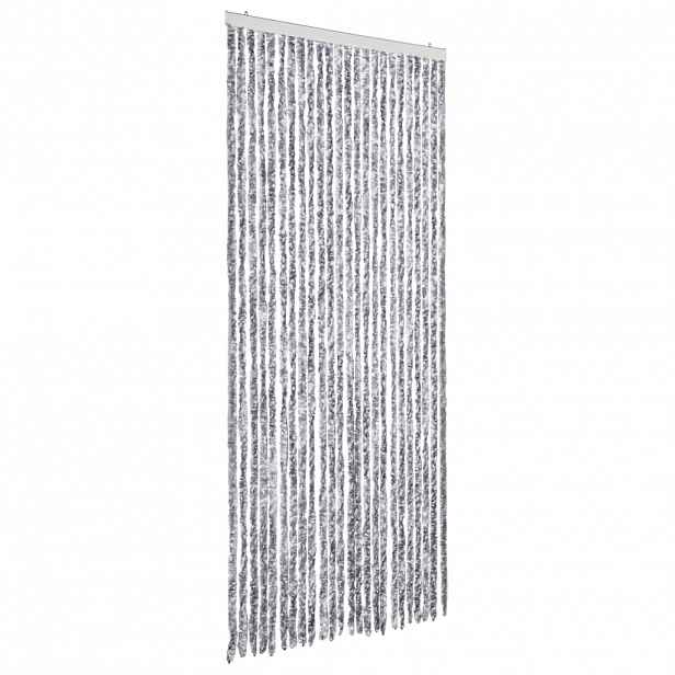 vidaXL Závěs proti hmyzu bílý a šedý 100 x 230 cm žinylka