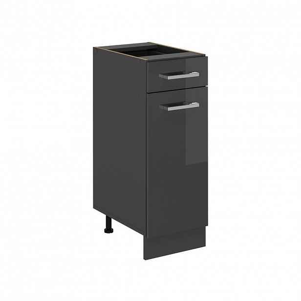 Vicco SPODNÍ SKŘÍŇKA KUCHYŇSKÉ LINKY R-Line Antracitový vysoký lesk 30 cm bez pracovní desky