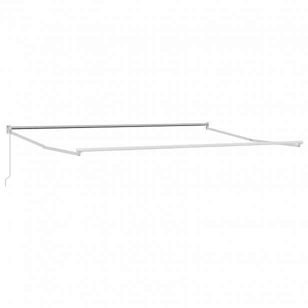 vidaXL Manual Awning Frame 4 x 2 m Bílá Powder-Coated Aluminium