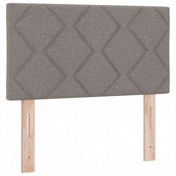 vidaXL Čelo postele Taupe textil