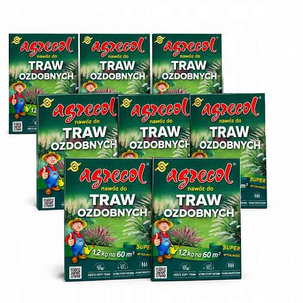 8x Hnojivo pro okrasné trávy 1,2 kg Agrecol – rychlý start na jaře, husté trsy