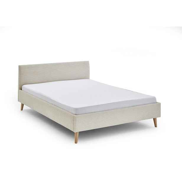 Béžová čalouněná dvoulůžková postel bez roštu 140x200 cm Wicki – Meise Möbel