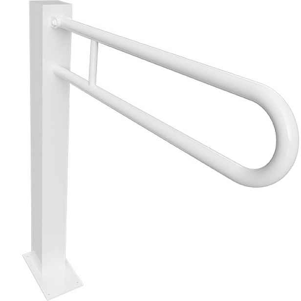 Úchyt sklopný ve tvaru U Bemeta Help ukotvený do země 750 mm bez krytky bílá