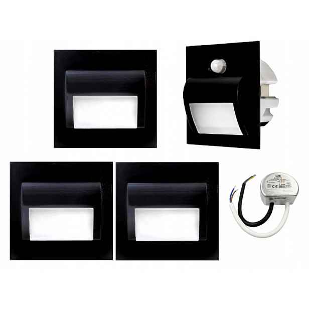 Sada schodišťových svítidel Halogen Led 4x senzor
