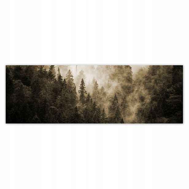 Plakáty 200x66 Krajina Sépie Hory Mlha