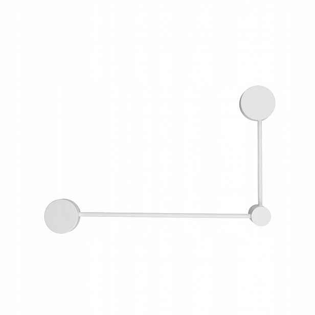 Bílá nástěnná lampa Orbit s moderním designem nad chodbou Nowodvorski