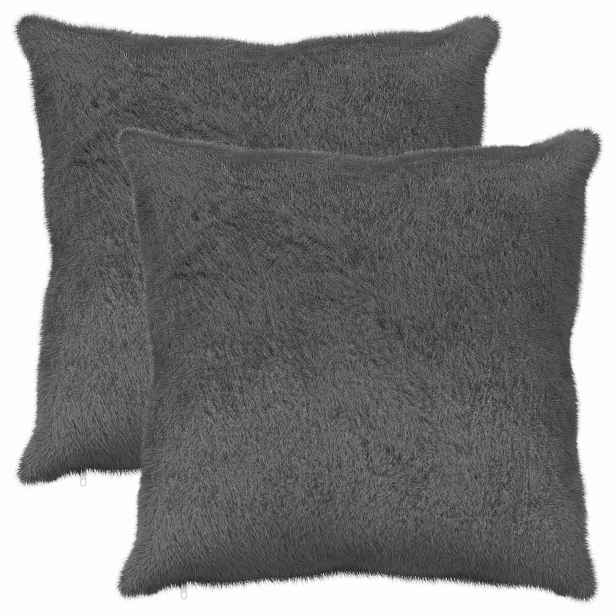 vidaXL Povlak na polštář 2 ks HEERLEN Tmavě šedá 70 x 70 cm