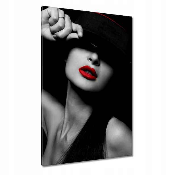 Obrazy 80x120 Červené rty Rtěnka