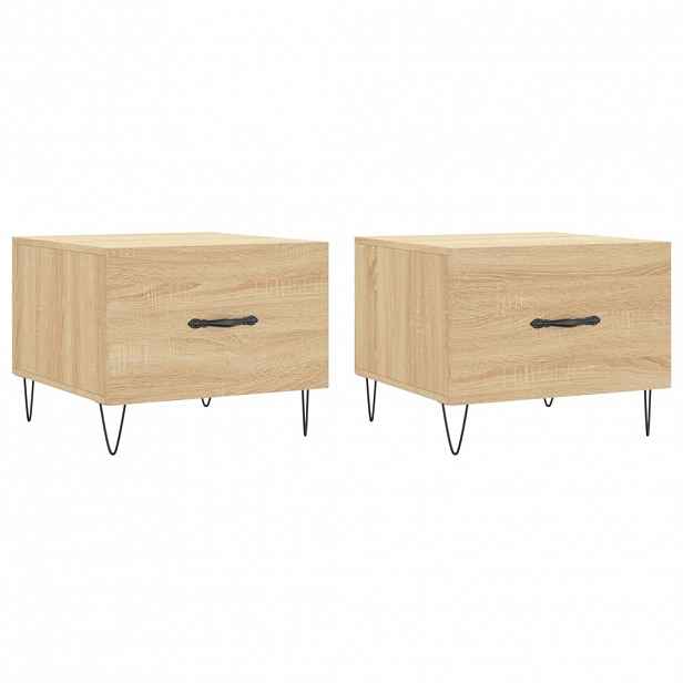 vidaXL Konferenční stolky 2 ks dub sonoma 50x50x40 cm kompozitní dřevo